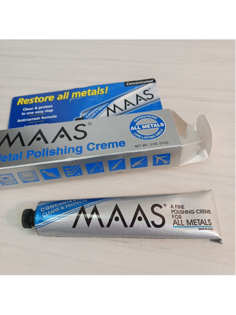 New In Box, MAAS A Fine Polishing Crème For All Metals. 4oz. Concentrated